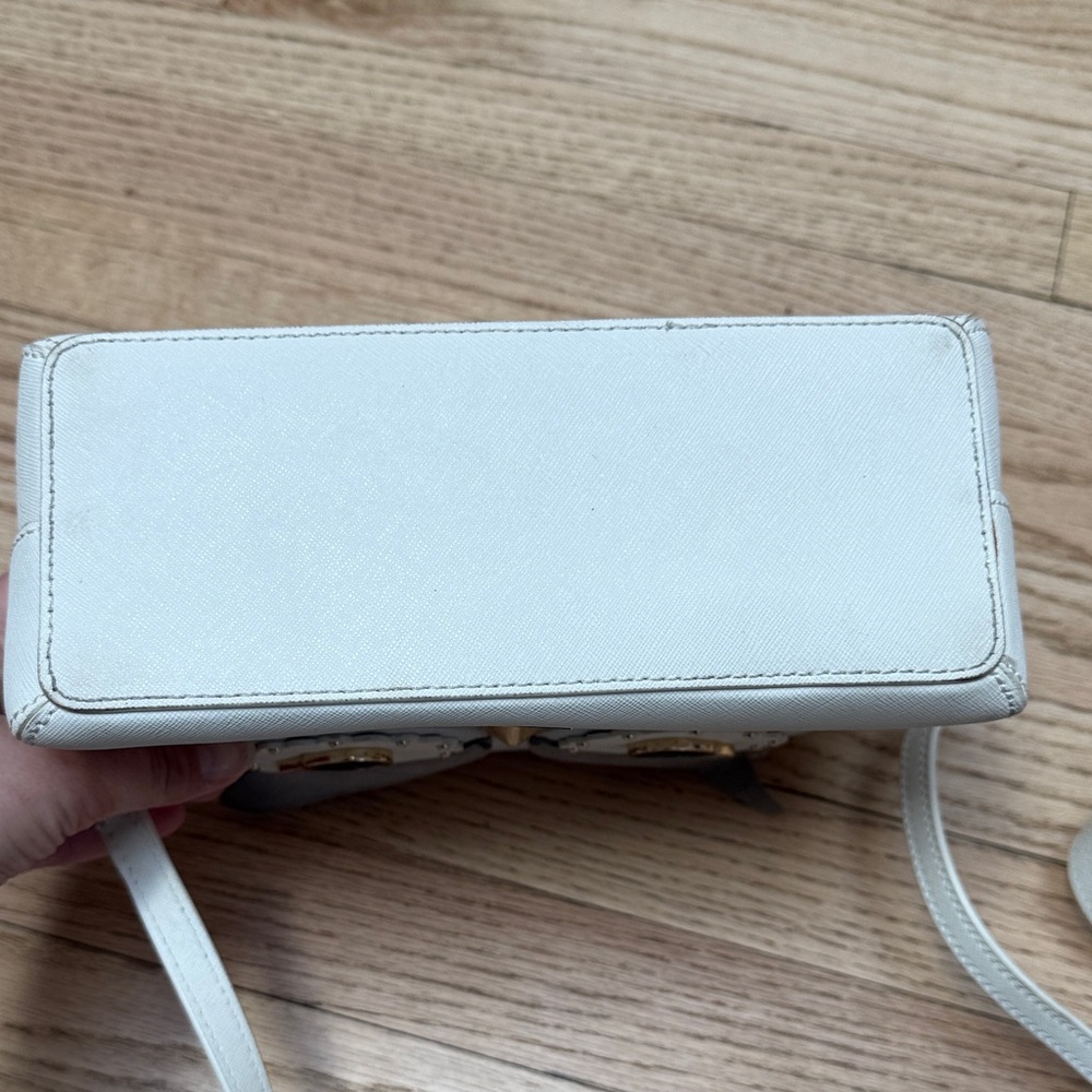 Kate Spade Owl Novelty Purse Gray and White Crossbody Bag - Picture 7 of 13